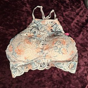 Lacey Bra Bralette Top - Pink